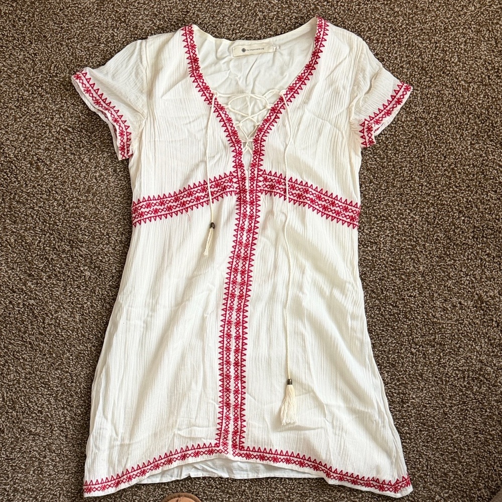 The Impeccable Pig Cream and Red Dress